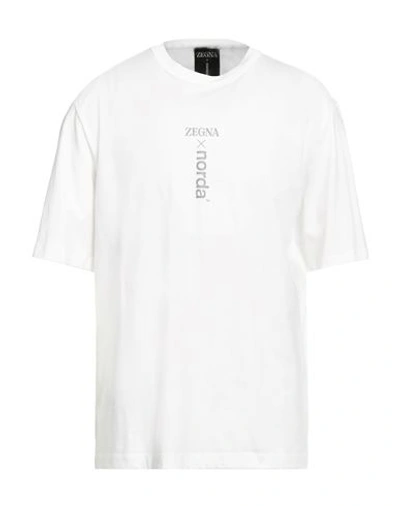 Zegna Man T-shirt White Size Xl Cotton