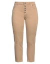 Vicolo Woman Jeans Beige Size M Cotton, Elastomultiester, Elastane