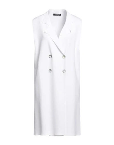Volpato Woman Cardigan White Size 12 Viscose, Polyamide