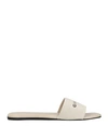 Givenchy Woman Sandals Ivory Size 10 Textile Fibers In White