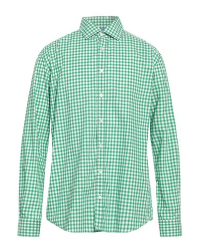 Altea Man Shirt Green Size 17 Cotton