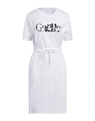 Gaelle Paris Gaëlle Paris Woman Midi Dress White Size 1 Cotton