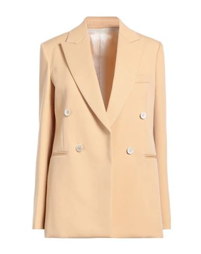 Lanvin Woman Blazer Sand Size 10 Virgin Wool In Beige