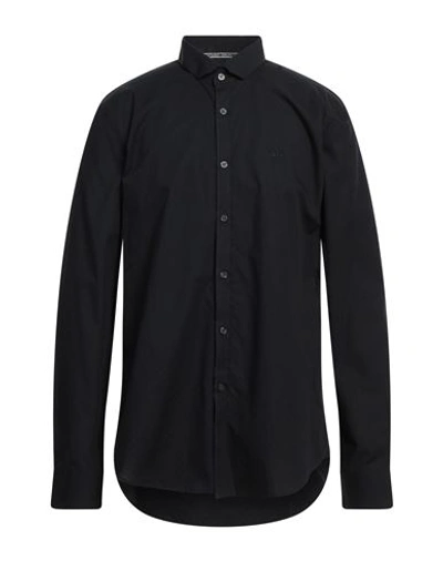 Armani Exchange Man Shirt Black Size Xs Cotton, Viscose In Black