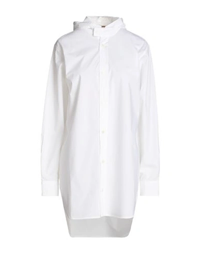 Plan C Woman Shirt White Size 10 Cotton