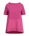 Alpha Studio Woman T-shirt Magenta Size 6 Cotton, Elastane