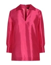 Max Mara Studio Woman Top Fuchsia Size 6 Silk In Pink