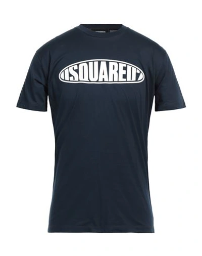 DSQUARED2 DSQUARED2 MAN T-SHIRT MIDNIGHT BLUE SIZE L COTTON