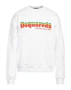Dsquared2 Logo Printed Crewneck Sweatshirt In White