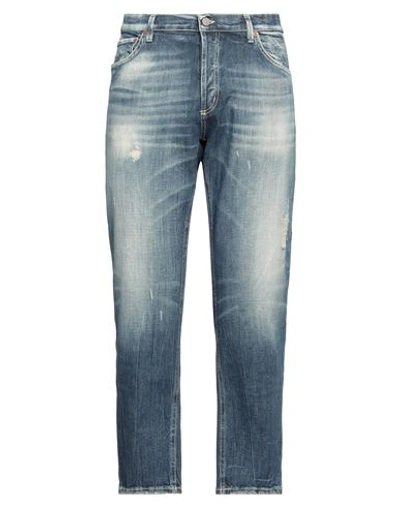 Dondup Man Jeans Blue Size 35 Organic Cotton, Elastane