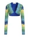 Circus Hotel Woman Top Blue Size 6 Polyester, Viscose In Blue
