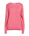 Amaranto Woman Sweater Pink Size Xxl Cotton In Pink