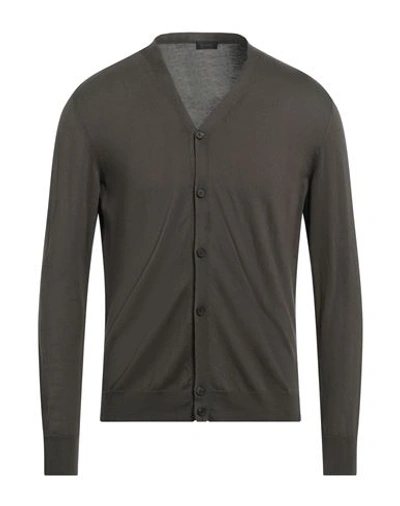 Base Milano Man Cardigan Dark Green Size 44 Mako Cotton