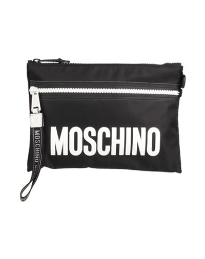 Moschino Woman Handbag Black Size - Soft Leather, Textile Fibers