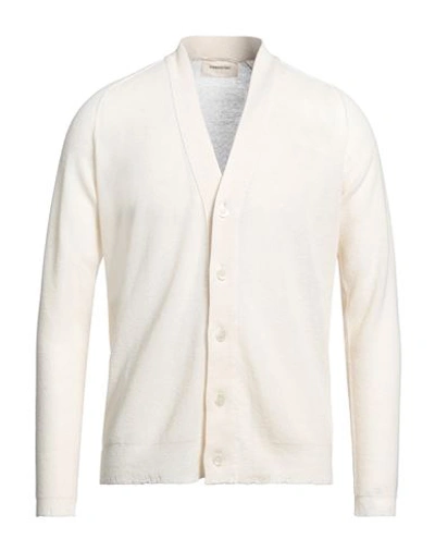 Atomofactory Man Cardigan Ivory Size M Linen, Cotton In White
