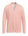 Atomofactory Man Cardigan Blush Size Xl Linen, Cotton In Pink