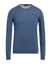 Roberto Collina Man Sweater Slate Blue Size 38 Cotton