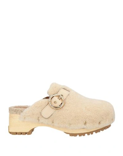 See By Chloé Woman Mules & Clogs Ivory Size 7 Shearling In White