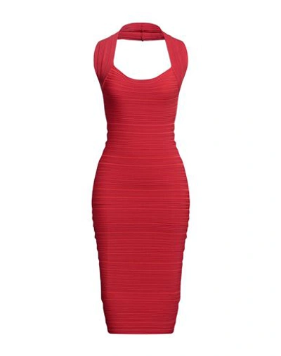 Philosophy Di Lorenzo Serafini Woman Midi Dress Red Size 6 Viscose