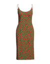 Moschino Cherry Monogram Print Dress In Red