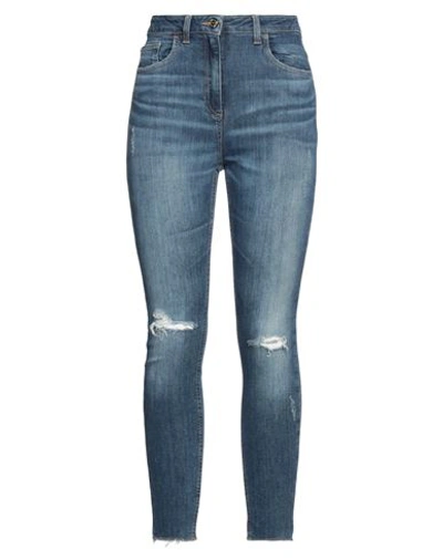 Elisabetta Franchi Woman Jeans Blue Size 26 Cotton, Elastane