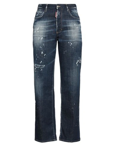 Dsquared2 Woman Jeans Blue Size 8 Cotton, Elastane