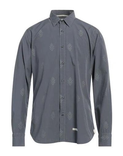 Tintoria Mattei 954 Man Shirt Lead Size 15 Cotton In Grey