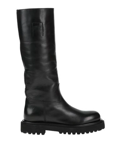 Officine Creative Italia Woman Knee Boots Black Size 10 Soft Leather