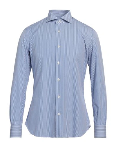Mazzarelli Man Shirt Blue Size 15 ¾ Cotton