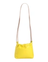 N°21 Drawstring Leather Shoulder Bag In Yellow