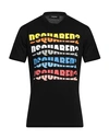 Dsquared2 Man T-shirt Black Size Xxl Cotton
