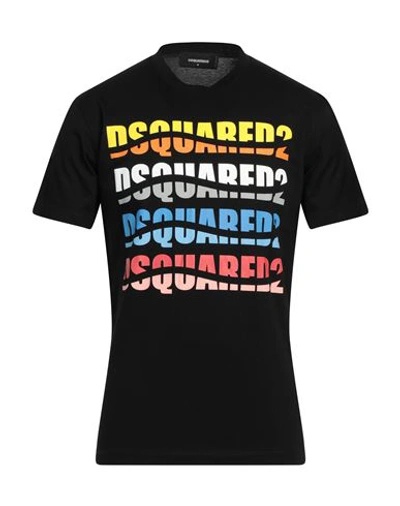 Dsquared2 Man T-shirt Black Size Xxl Cotton