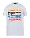 Dsquared2 Man T-shirt White Size Xxl Cotton In White