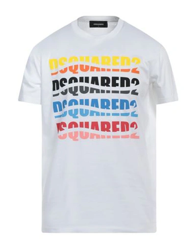 Dsquared2 Man T-shirt White Size Xxl Cotton