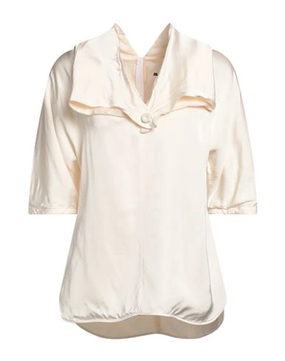 Jil Sander Woman Top Cream Size 6 Viscose In White