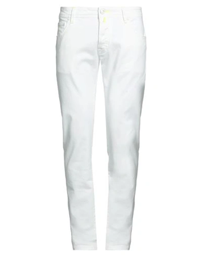Jacob Cohёn Man Jeans White Size 35 Cotton, Elastane
