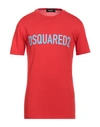 Dsquared2 Man T-shirt Red Size Xl Cotton