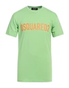 Dsquared2 Man T-shirt Green Size Xxl Cotton