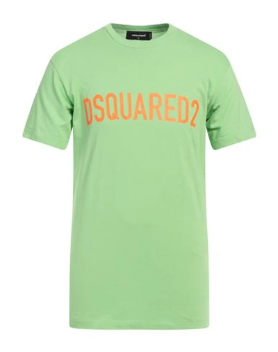 Dsquared2 Man T-shirt Green Size Xxl Cotton