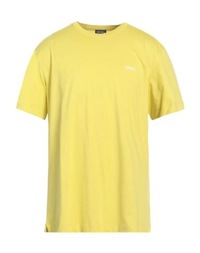 Zegna Short Sleeve T-shirt In Yellow