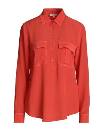 Antonelli Woman Shirt Orange Size 10 Silk