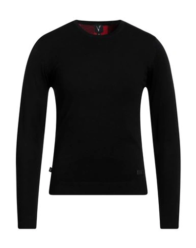 V2® Brand V2 Brand Man Sweater Midnight Blue Size Xxl Viscose, Nylon In Black