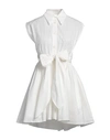 PHILOSOPHY DI LORENZO SERAFINI PHILOSOPHY DI LORENZO SERAFINI WOMAN MINI DRESS WHITE SIZE 6 COTTON, ELASTANE