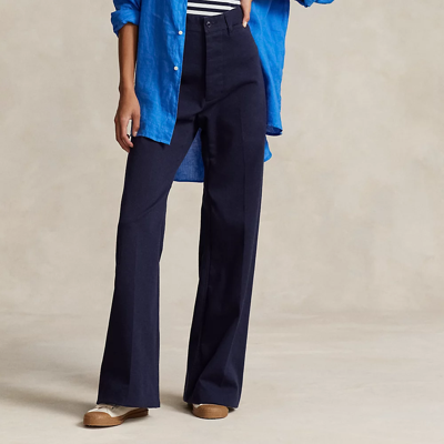 Polo Ralph Lauren Stretch Chino Sailor Pant In Cruise Navy