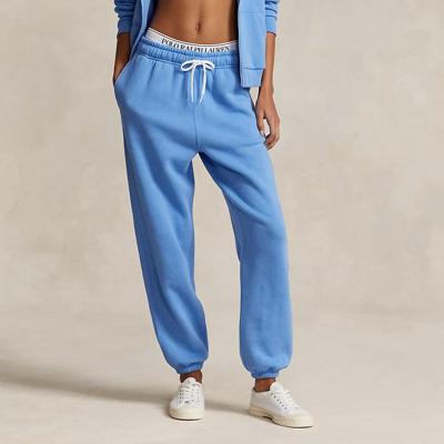Ralph Lauren Fleece Athletic Pant In Summer Blue