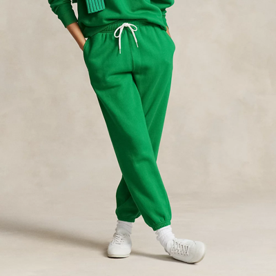 Ralph Lauren Fleece Athletic Pant In Preppy Green