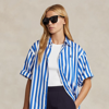 Ralph Lauren Relaxed Fit Striped Cotton Shirt In Blue/white