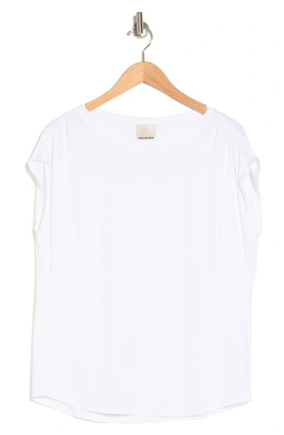 Industry Republic Clothing Gathered Cap Sleeve T-shirt In White