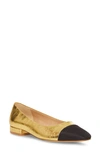 Steve Madden Blair Cap Toe Ballet Flat In Gold