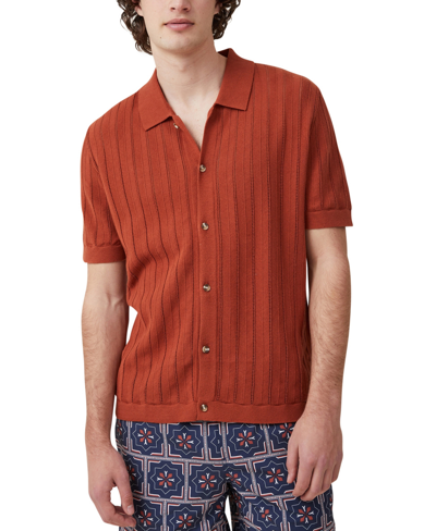 Cotton On Men's Pablo Short Sleeve Shirt In Clay Ladder